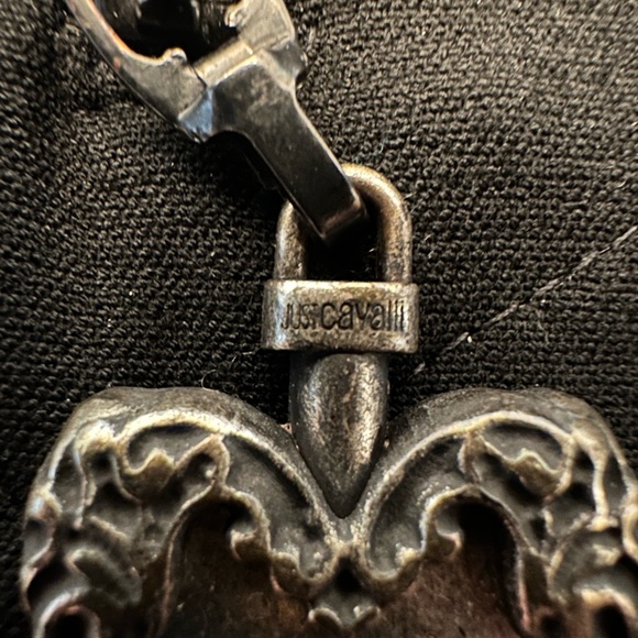 Just Cavalli Black Pencil Skirt Heart Zip Detail Italian Designer - Picture 11 of 12